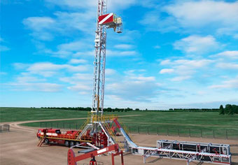 Self-tensioning guy-wire Workover rig